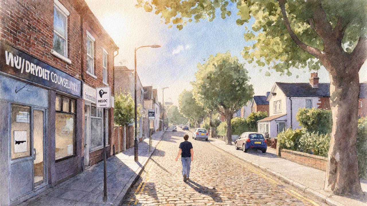 Person walking down a street with three paths representing alternative debt solutions.