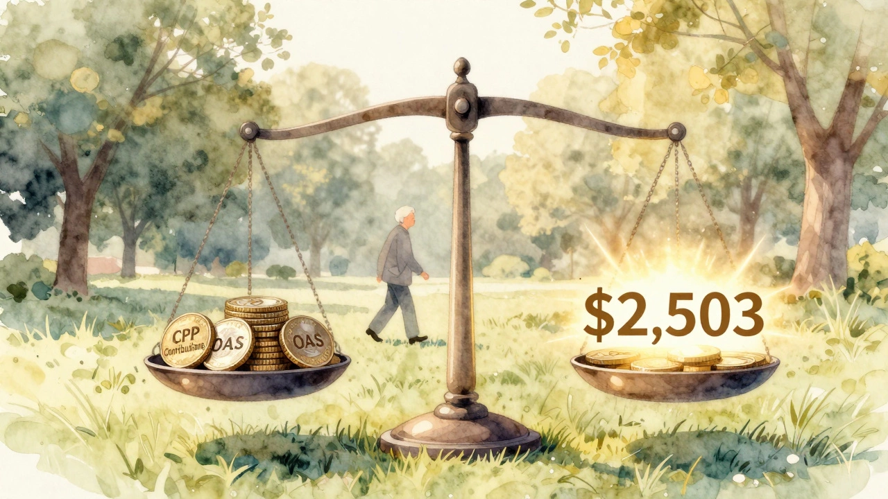 A scale balancing contributions with monthly retirement income under golden light.