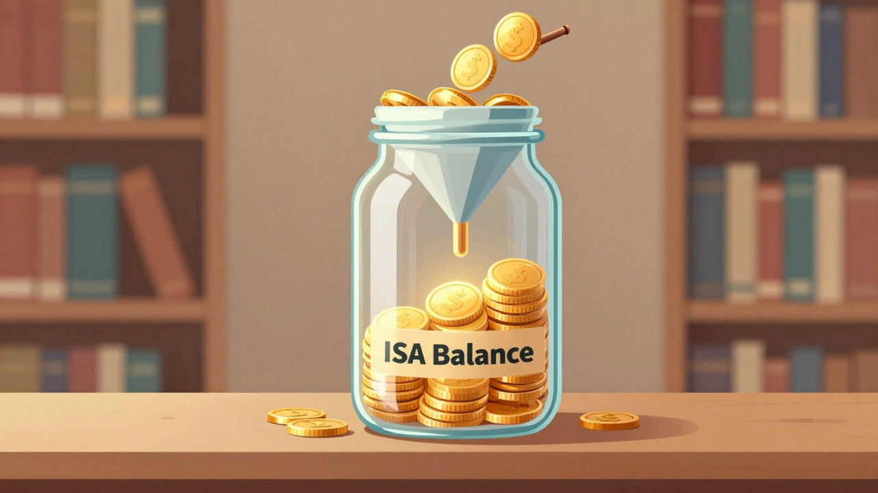 Glass jar illustrating growing ISA balance vs contribution cap
