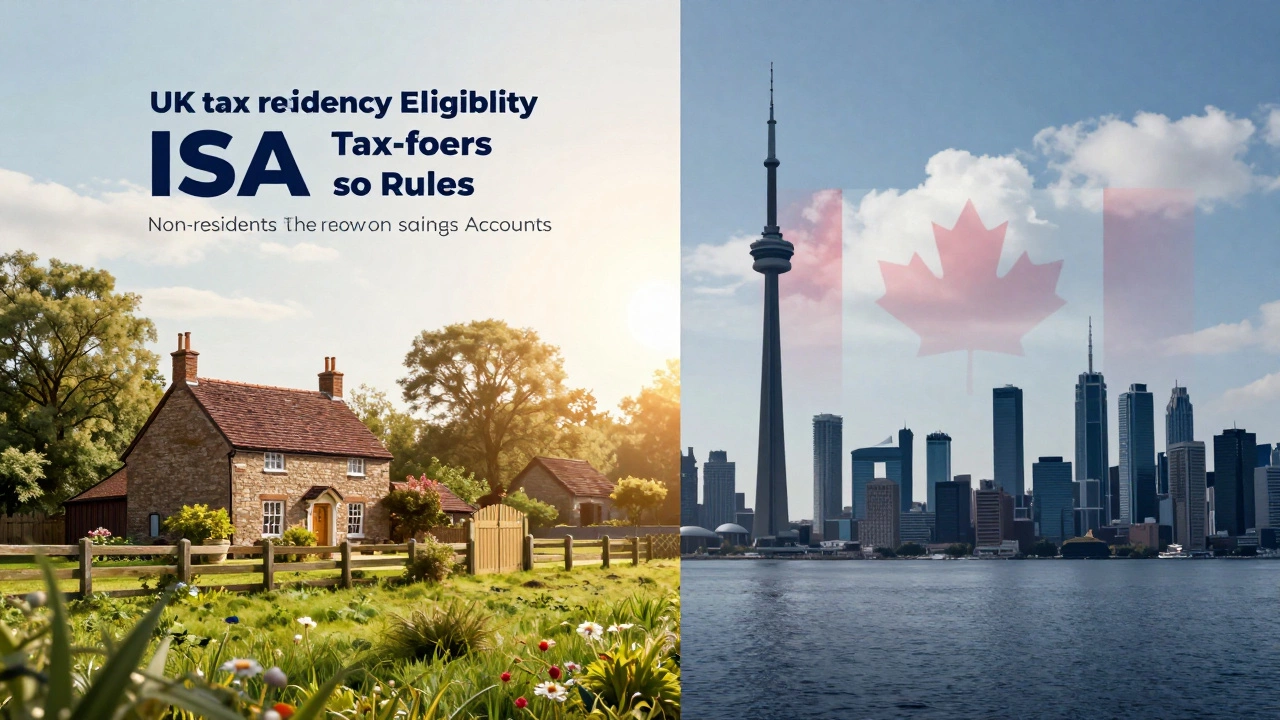 Split image comparing UK residency and Canadian non-residency
