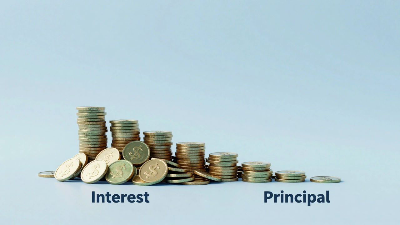 Abstract visualization of interest vs principal balance