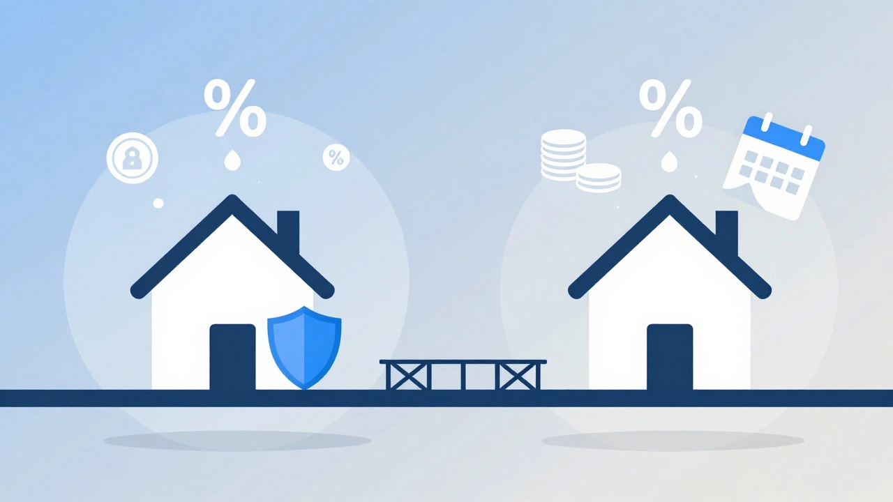 Conceptual illustration comparing staying vs switching lenders