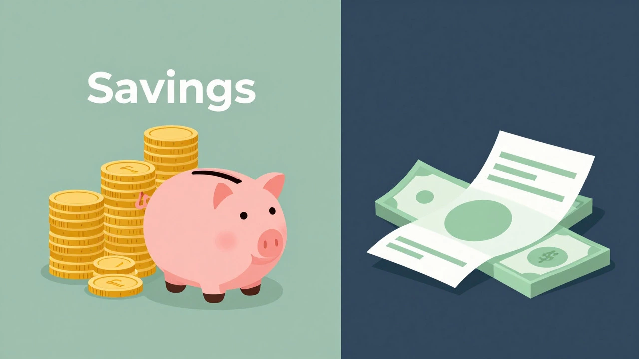 Split illustration comparing savings from high deductible versus low deductible costs