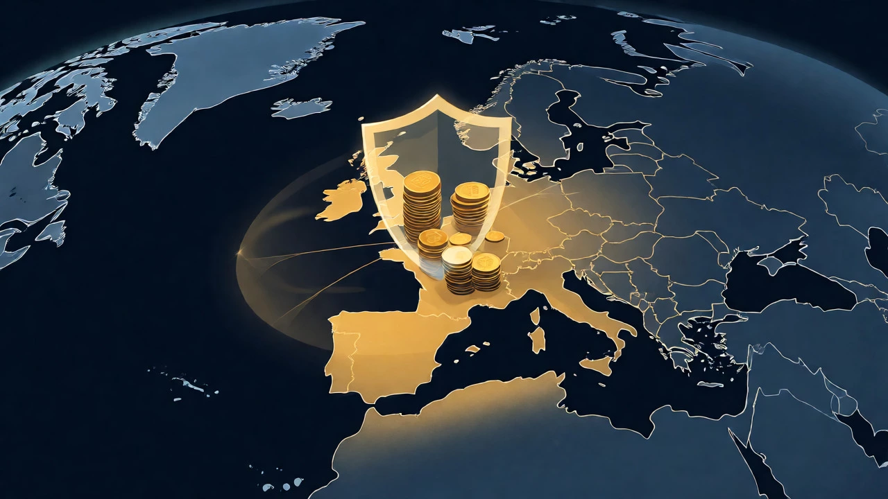 Conceptual map showing UK assets protected by tax wrapper